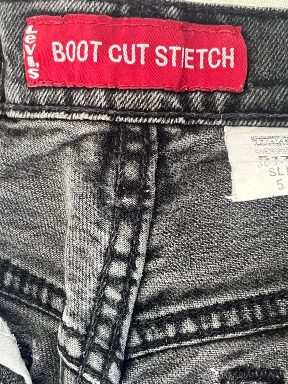 Levis 517 Boot Cut Jeans Junior's Size 5 Short Dark Wash Slim Fit Stretch